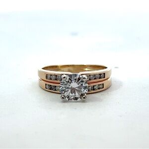 14K Yellow Gold Diamond Engagement Ring